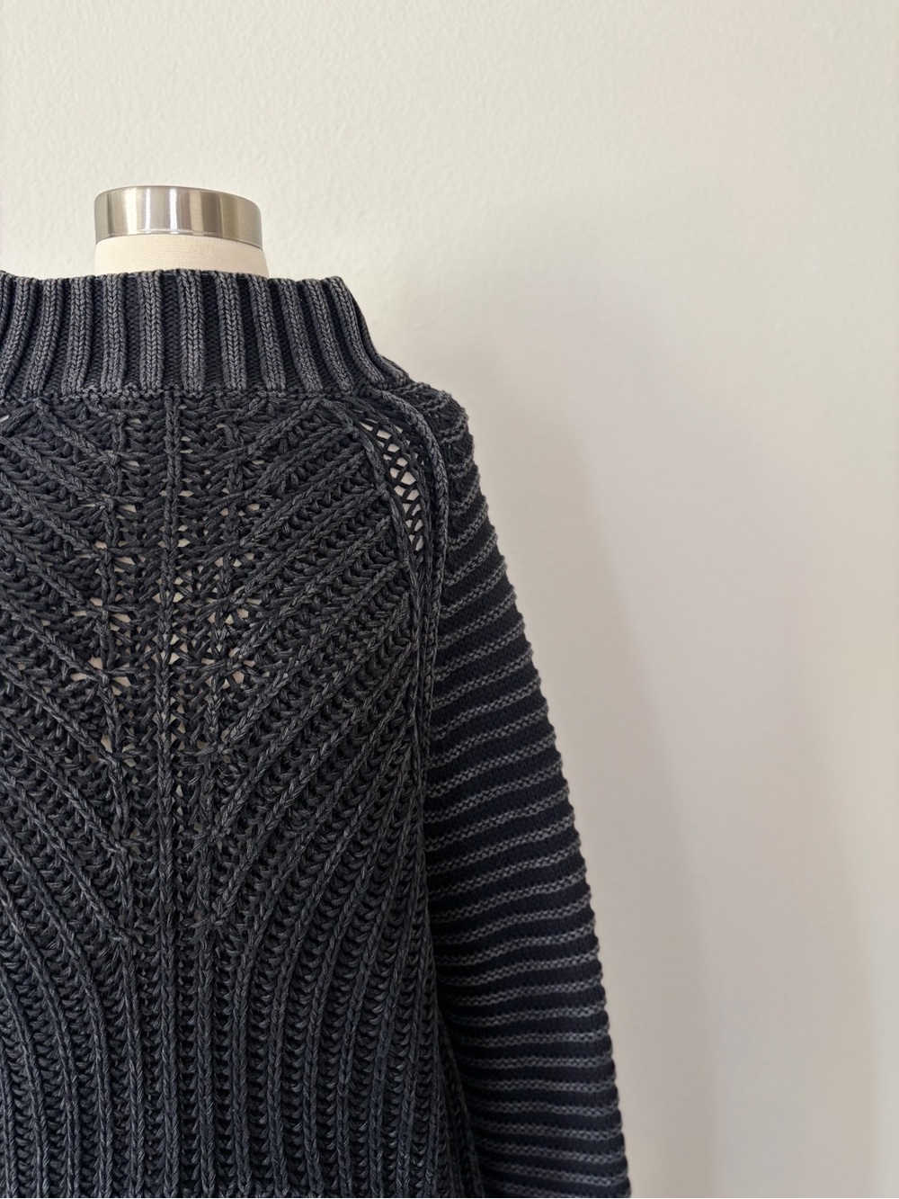 Free People Sweetheart Mock Neck Sweater Black Medium M - Picture 3 of 6